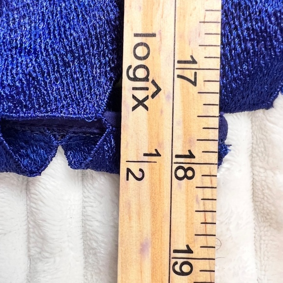 # A094  CQ by CQ Cobalt  Blue Laser-Cut  Mesh Duster Vintage  NEW NO TAG  S - Picture 10 of 15